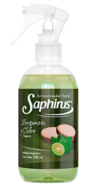 Aromatizante Textil SAPHIRUS BERGAMOTA Y CEDRO 250 ml