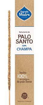 Sahumerio Sagrada Madre PALO SANTO con CHAMPA 8 un.