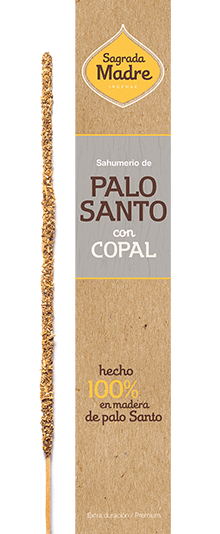 Sahumerio Sagrada Madre PALO SANTO con COPAL 8 un.