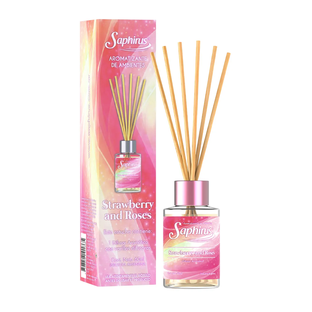 DIFUSOR AROMATICO 60 ML. STRAWBERRY AND ROSES