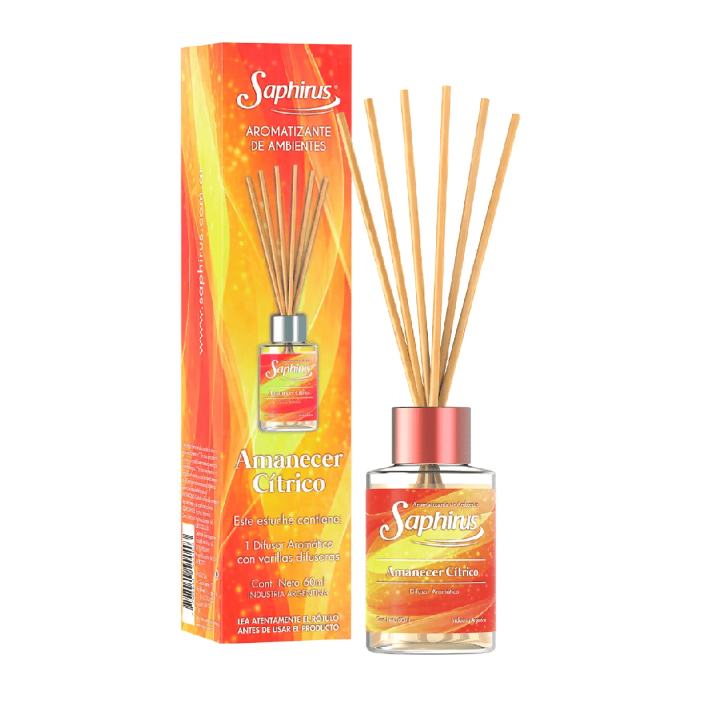 DIFUSOR AROMATICO 60 ML. AMANECER CITRICO