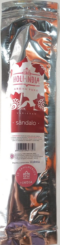 Sahumerio HOLI INDIA SANDALO x 15 un.