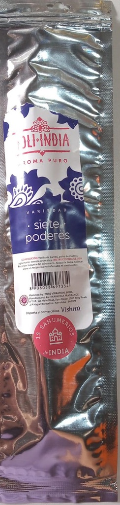Sahumerio HOLI INDIA SIETE PODERES x 15 un.