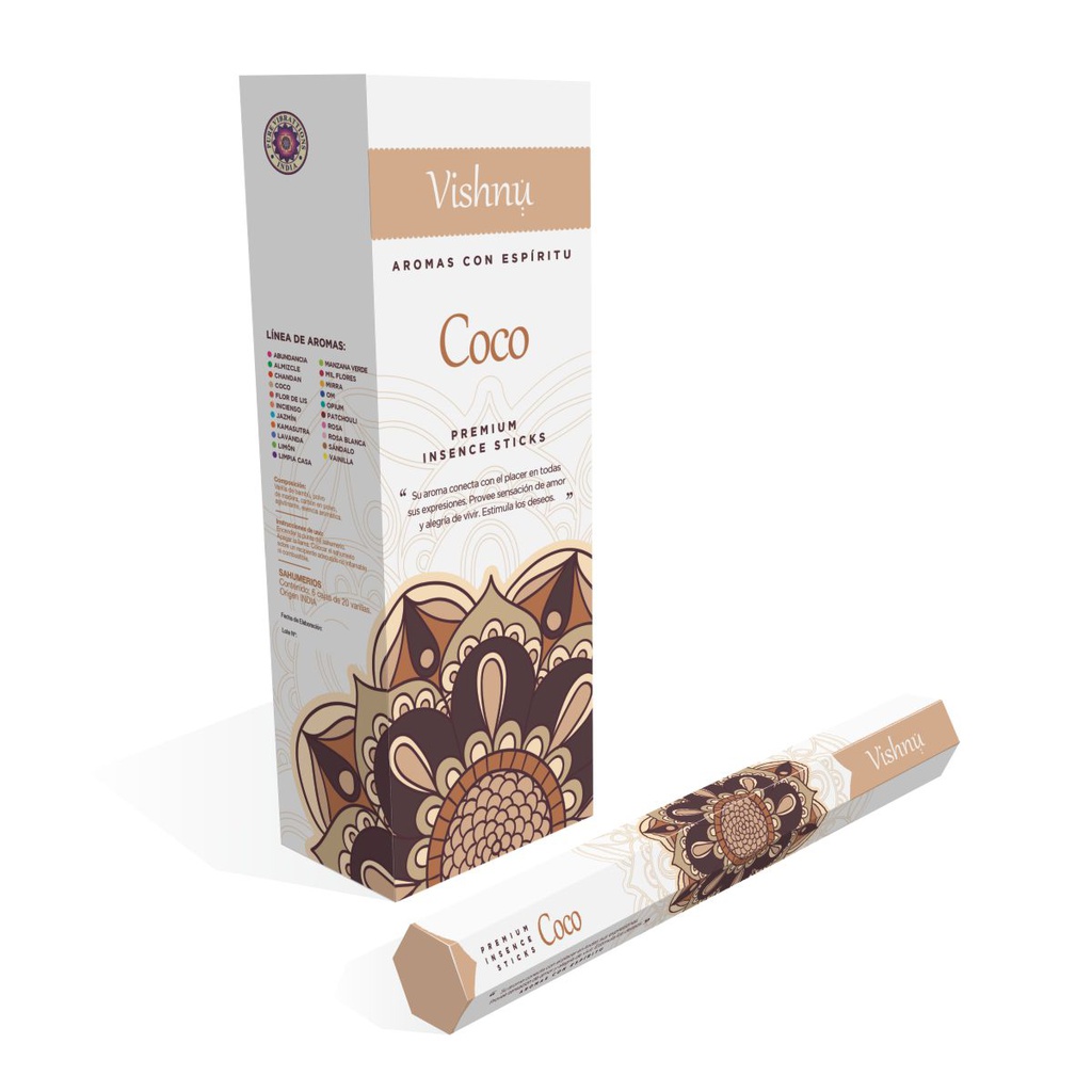 Sahumerio VISHNU COCO x 20 un.