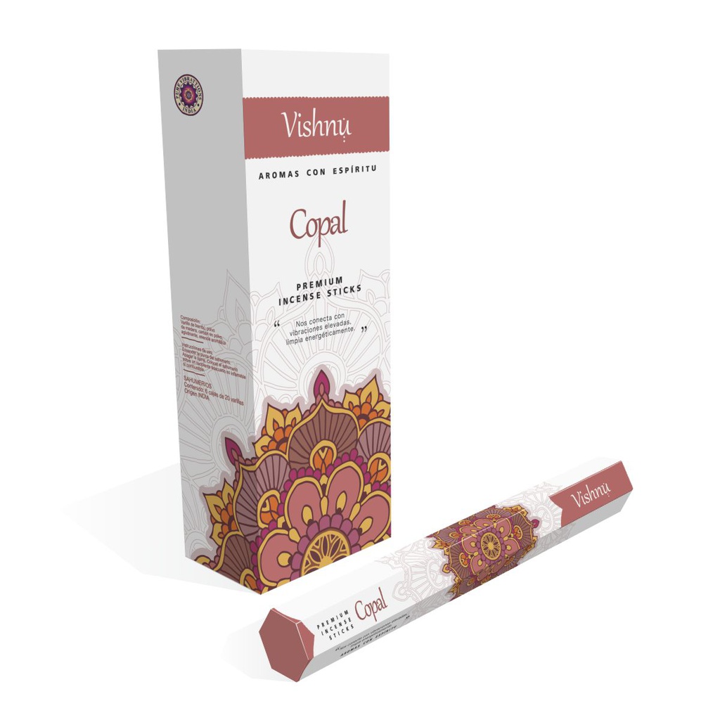 Sahumerio VISHNU COPAL x 20 un.