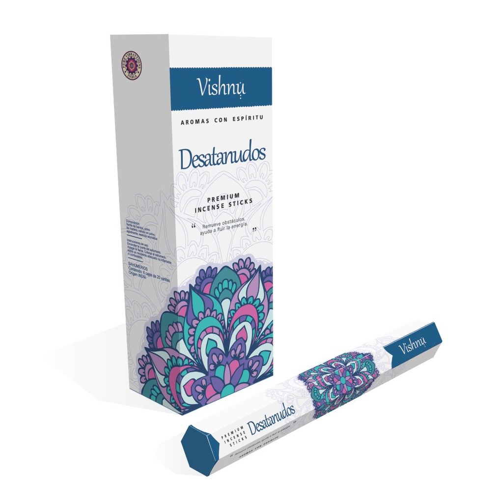 Sahumerio VISHNU DESATANUDOS x 20 un.