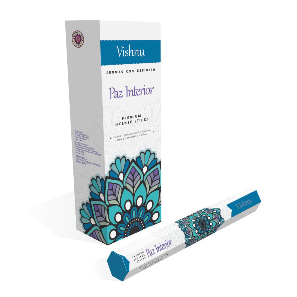 Sahumerio VISHNU PAZ INTERIOR x 20 un.