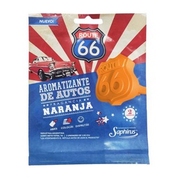 [RT-08]  Aromatizador de auto Ruta 66 NARANJA