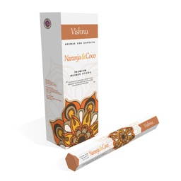 [SHV049] Sahumerio VISHNU NARANJA Y COCO x 20 un.